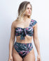 Midnight Garden One Shoulder High Waist Bikini